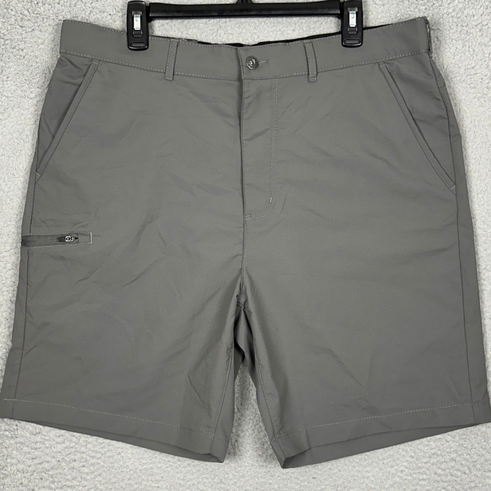 NEW Gerry Tech Short Mens 38 Grey Chino Performance Stretch Waist Flat Front